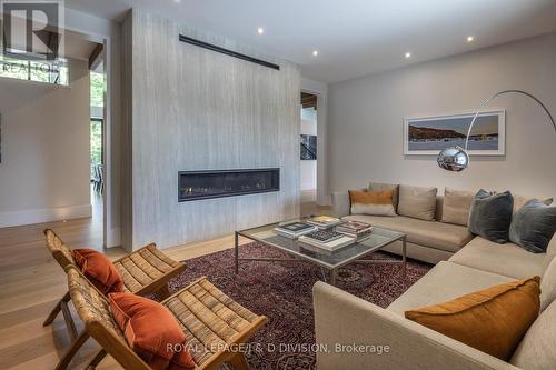 9 Campbell Crescent, Toronto, ON - Indoor Photo Showing Living Room With Fireplace