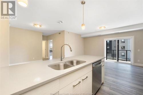 190 Main Street East Unit# 302, Kingsville, ON - Indoor Photo Showing Kitchen With Double Sink