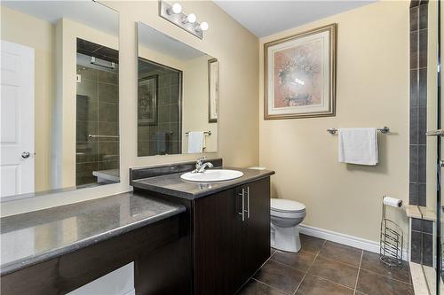 Ensuite with oversized glass shower - 60 Madonna Drive, Hamilton, ON - Indoor Photo Showing Bathroom