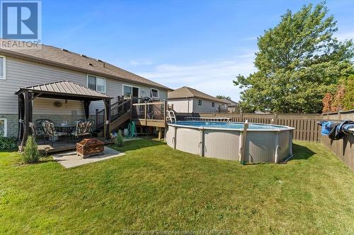 860 Southwood Drive, Lakeshore, ON - Outdoor With Above Ground Pool With Deck Patio Veranda With Backyard With Exterior