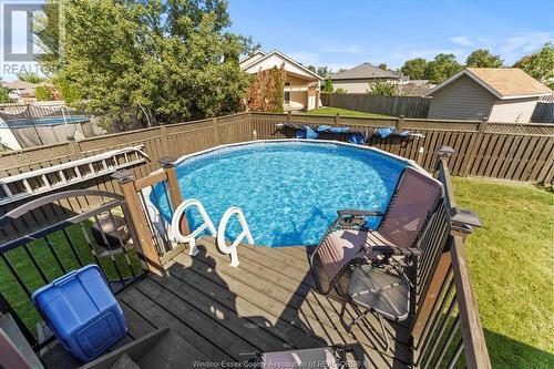 860 Southwood Drive, Lakeshore, ON - Outdoor With Above Ground Pool With Deck Patio Veranda With Backyard