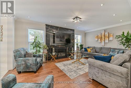 58 Leeward Drive, Brampton (Westgate), ON - Indoor Photo Showing Living Room With Fireplace