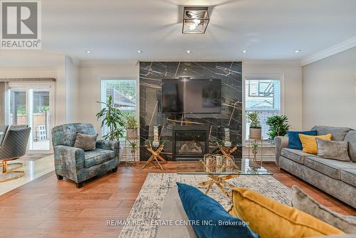 58 Leeward Drive, Brampton (Westgate), ON - Indoor Photo Showing Living Room With Fireplace