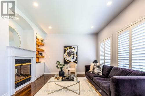 3875 Candlelight Drive, Mississauga (Churchill Meadows), ON - Indoor Photo Showing Living Room With Fireplace