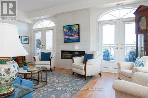 902 - 4000 Creekside Drive, Hamilton (Dundas), ON - Indoor Photo Showing Living Room With Fireplace