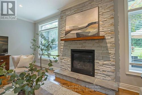 1411 Shore Road, London, ON - Indoor Photo Showing Living Room With Fireplace