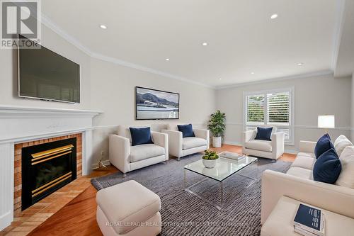 60 River Glen Boulevard, Oakville, ON - Indoor Photo Showing Living Room With Fireplace