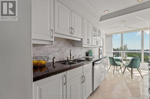 1802 - 3 Rowntree Road, Toronto (Mount Olive-Silverstone-Jamestown), ON - Indoor Photo Showing Kitchen With Double Sink