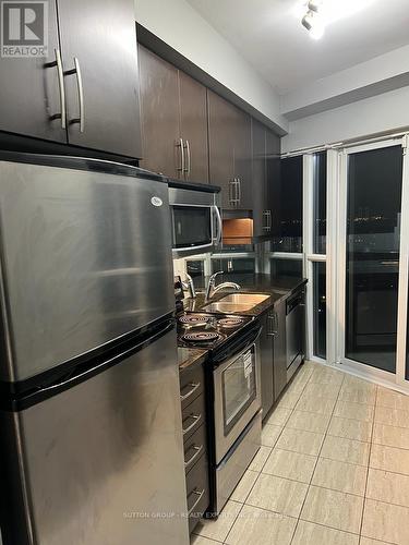 1901 - 60 Absolute Avenue, Mississauga, ON - Indoor Photo Showing Kitchen With Stainless Steel Kitchen With Double Sink