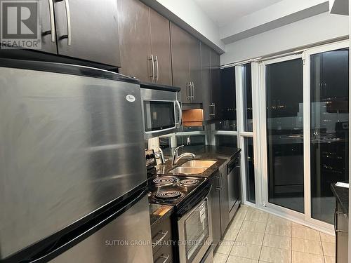 1901 - 60 Absolute Avenue, Mississauga, ON - Indoor Photo Showing Kitchen With Stainless Steel Kitchen With Double Sink