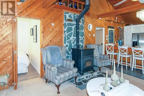 34 Deweys Island, Kawartha Lakes, ON - Indoor With Fireplace