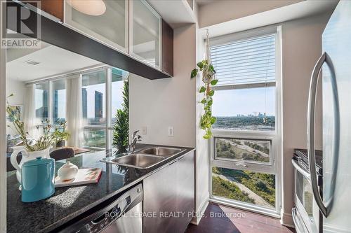 1902 - 16 Brookers Lane, Toronto (Mimico), ON - Indoor Photo Showing Kitchen With Double Sink