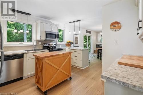 242 1St Street A W, Owen Sound, ON - Indoor Photo Showing Kitchen With Double Sink