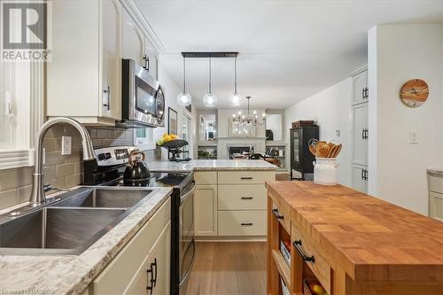 242 1St Street A W, Owen Sound, ON - Indoor Photo Showing Kitchen With Double Sink