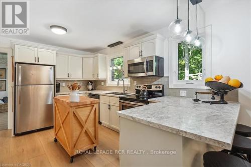 242 1St Street A W, Owen Sound, ON - Indoor Photo Showing Kitchen With Double Sink