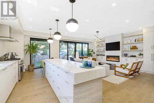 68 Harewood Avenue, Toronto, ON - Indoor Photo Showing Kitchen With Fireplace