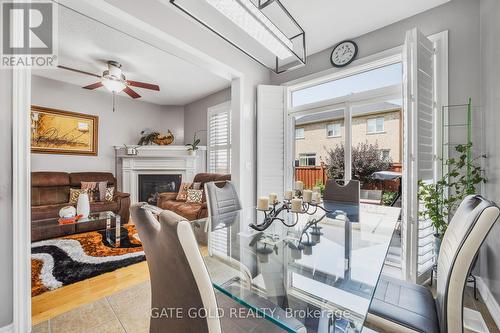 28 Franktown Drive N, Brampton (Bram East), ON - Indoor Photo Showing Dining Room With Fireplace