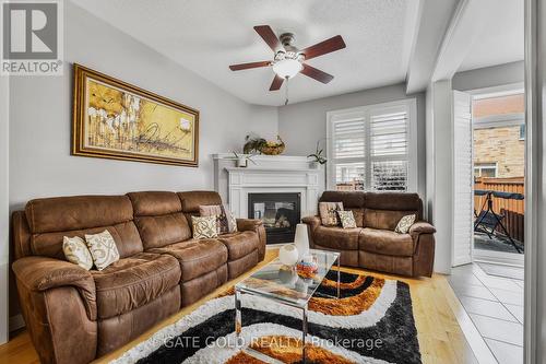 28 Franktown Drive N, Brampton, ON - Indoor Photo Showing Living Room With Fireplace