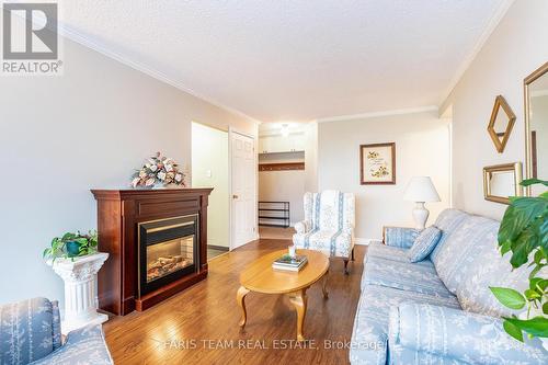 801 - 181 Collier Street, Barrie, ON - Indoor Photo Showing Living Room With Fireplace