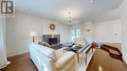 1284 Deer Run, Mississauga, ON - Indoor Photo Showing Living Room With Fireplace