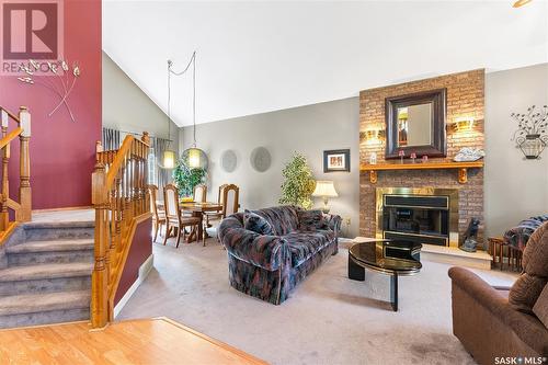 315 Humboldt Street, Jansen, SK - Indoor Photo Showing Living Room With Fireplace