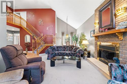 315 Humboldt Street, Jansen, SK - Indoor Photo Showing Living Room With Fireplace