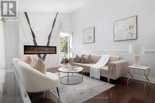 2 Markanna Drive, Toronto (Scarborough Village), ON - Indoor Photo Showing Living Room With Fireplace