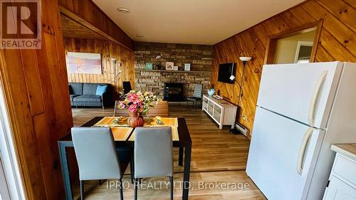 18042 Erie Shore Drive, Chatham-Kent, ON - Indoor Photo Showing Dining Room With Fireplace