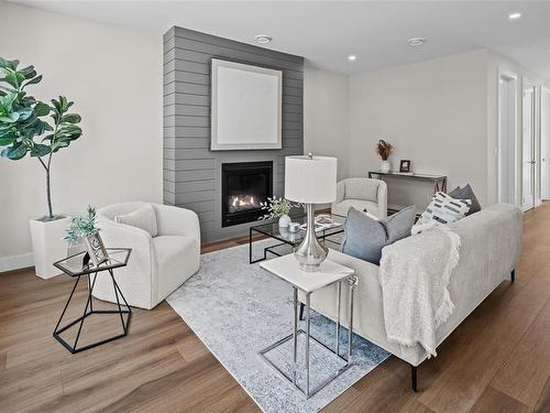 1524 Marble Pl, Langford, BC - Indoor Photo Showing Living Room With Fireplace