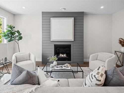 1524 Marble Pl, Langford, BC - Indoor Photo Showing Living Room With Fireplace