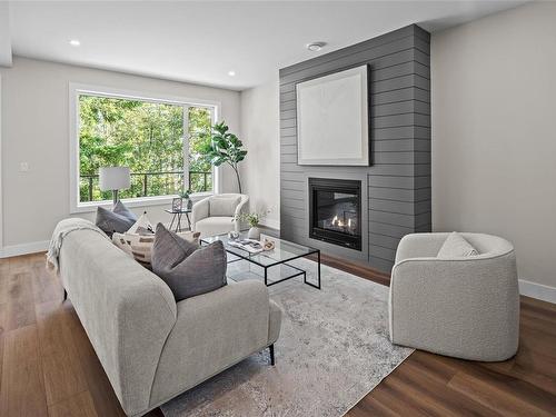 1524 Marble Pl, Langford, BC - Indoor Photo Showing Living Room With Fireplace