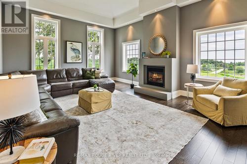 5038 Thornton Road N, Oshawa, ON - Indoor Photo Showing Living Room With Fireplace