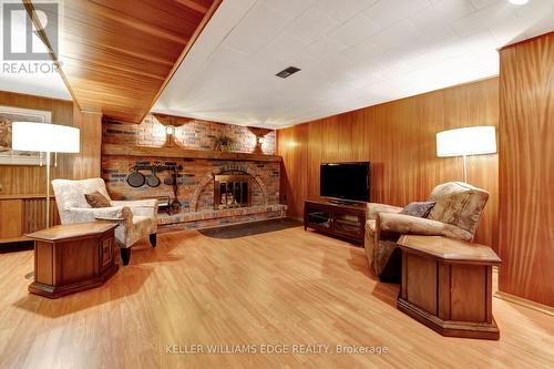 32 Old Orchard Drive, Hamilton (Riverdale), ON - Indoor Photo Showing Living Room With Fireplace