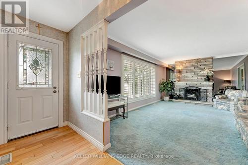 32 Old Orchard Drive, Hamilton, ON - Indoor Photo Showing Living Room With Fireplace