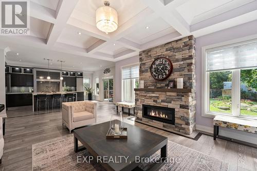 1648 Roslyn Avenue, Innisfil, ON - Indoor Photo Showing Living Room With Fireplace