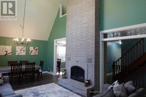 373376 6Th Line, Amaranth, ON - Indoor With Fireplace