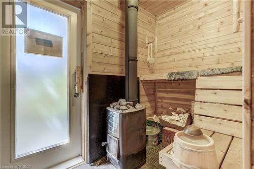 Studio Wood Sauna with exterior door - 220 Belcher Lane, Southampton, ON - Indoor Photo Showing Other Room