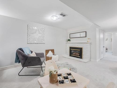 137 Sunny Slope Ave, Toronto, ON - Indoor Photo Showing Living Room With Fireplace