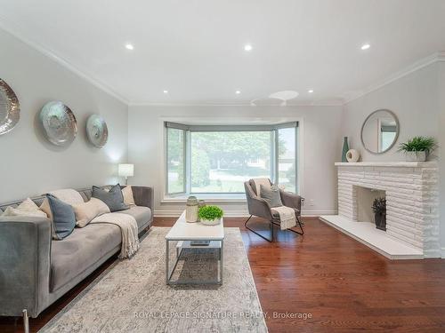 137 Sunny Slope Ave, Toronto, ON - Indoor Photo Showing Living Room With Fireplace