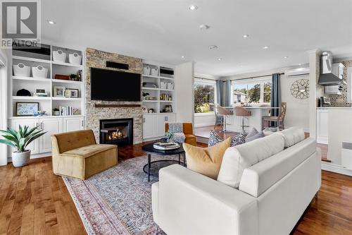 347 Tolt Road, St. Philip'S, NL - Indoor Photo Showing Living Room With Fireplace