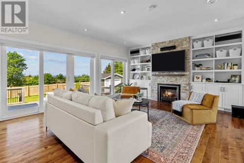 347 Tolt Road, St. Philip'S, NL - Indoor Photo Showing Living Room With Fireplace