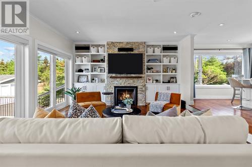 347 Tolt Road, St. Philip'S, NL - Indoor Photo Showing Living Room With Fireplace