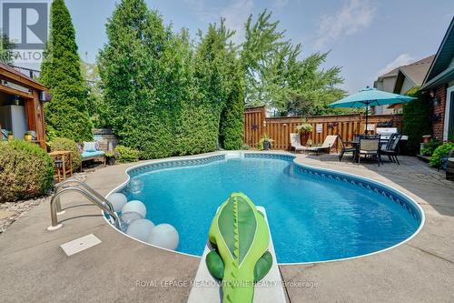 1205 Barnswallow Court, Mississauga, ON - Outdoor With In Ground Pool With Deck Patio Veranda With Backyard