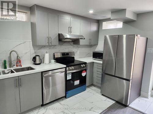 Bsmt - 11 Divers Road, Brampton, ON - Indoor Photo Showing Kitchen With Stainless Steel Kitchen With Double Sink