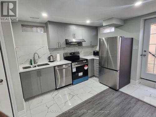 Bsmt - 11 Divers Road, Brampton, ON - Indoor Photo Showing Kitchen With Stainless Steel Kitchen With Double Sink