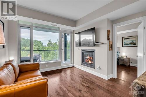 2 The Parkway Parkway Unit#501, Ottawa, ON - Indoor Photo Showing Living Room With Fireplace