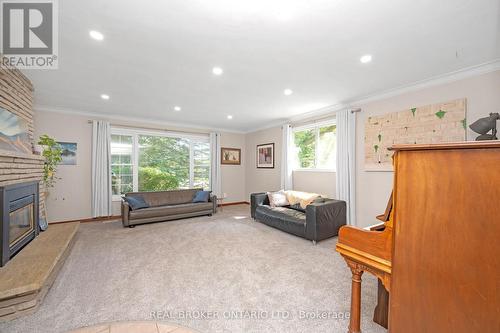 520 Concession 3, Norfolk, ON - Indoor Photo Showing Living Room With Fireplace