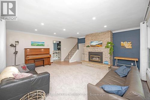 520 Concession 3, Norfolk, ON - Indoor Photo Showing Living Room With Fireplace