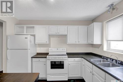 98 Froom Crescent, Regina, SK - Indoor Photo Showing Kitchen With Double Sink