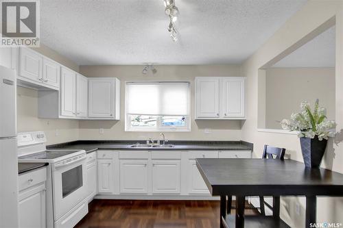 98 Froom Crescent, Regina, SK - Indoor Photo Showing Kitchen With Double Sink